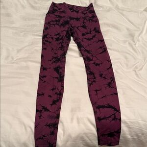 Lululemon Wunder Under High-Rise Leggings – Purple Tie Dye – Full Length